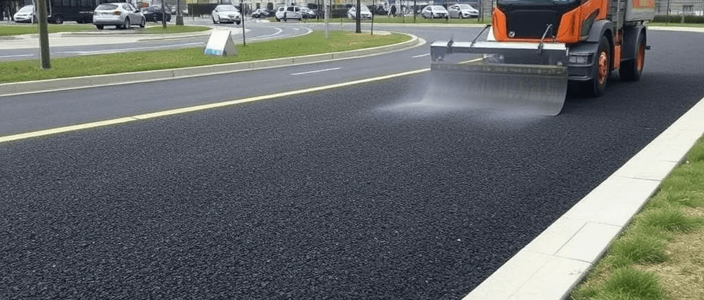 Укладка асфальта дорожной техникой